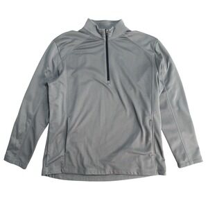 PGA TOUR Pullover Mens Large Gray 1/4 Zip Fleece Lined Golf Performance Athletic
